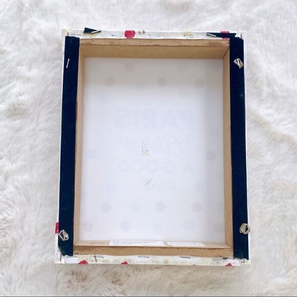 Paris Is Always a Good Idea Audrey Hepburn Quote Canvas Print White Pink Gold - Picture 3 of 7